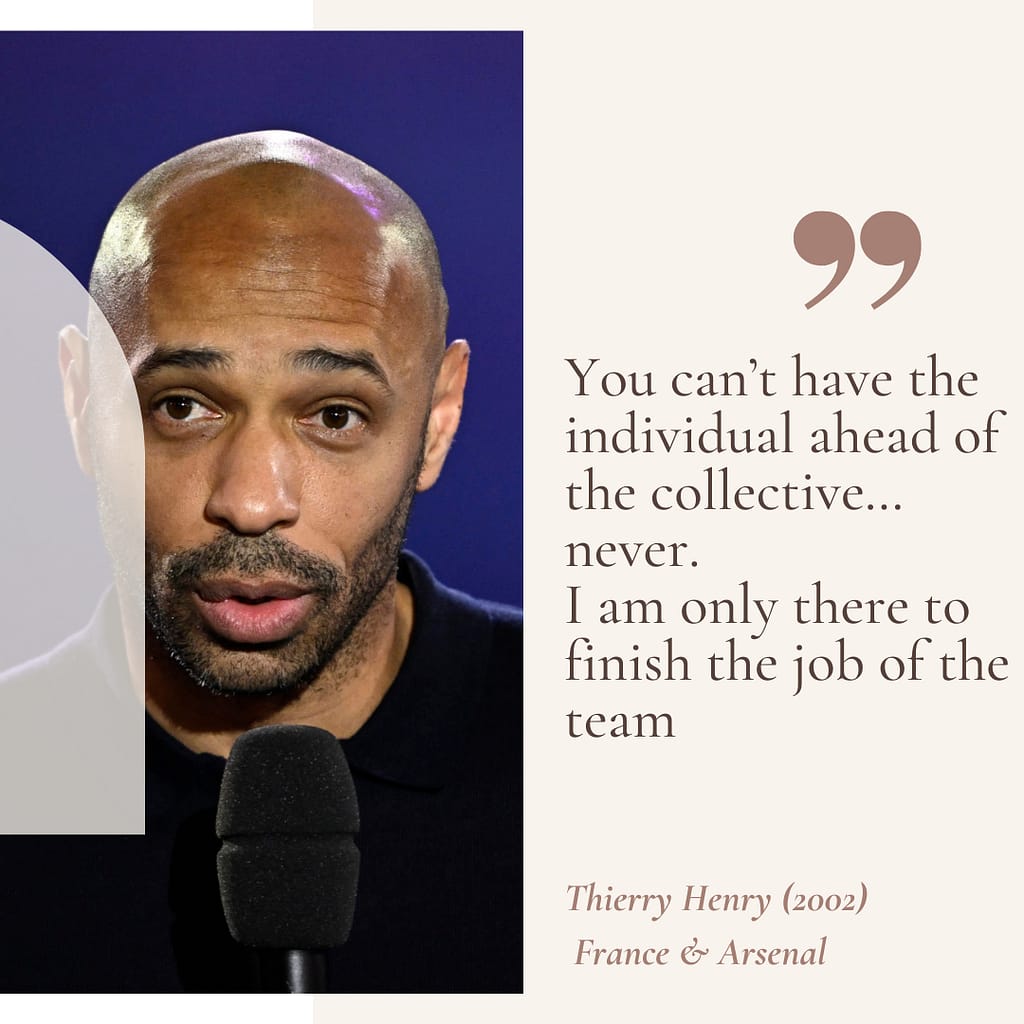 Thierry Henry. the power of teamwork