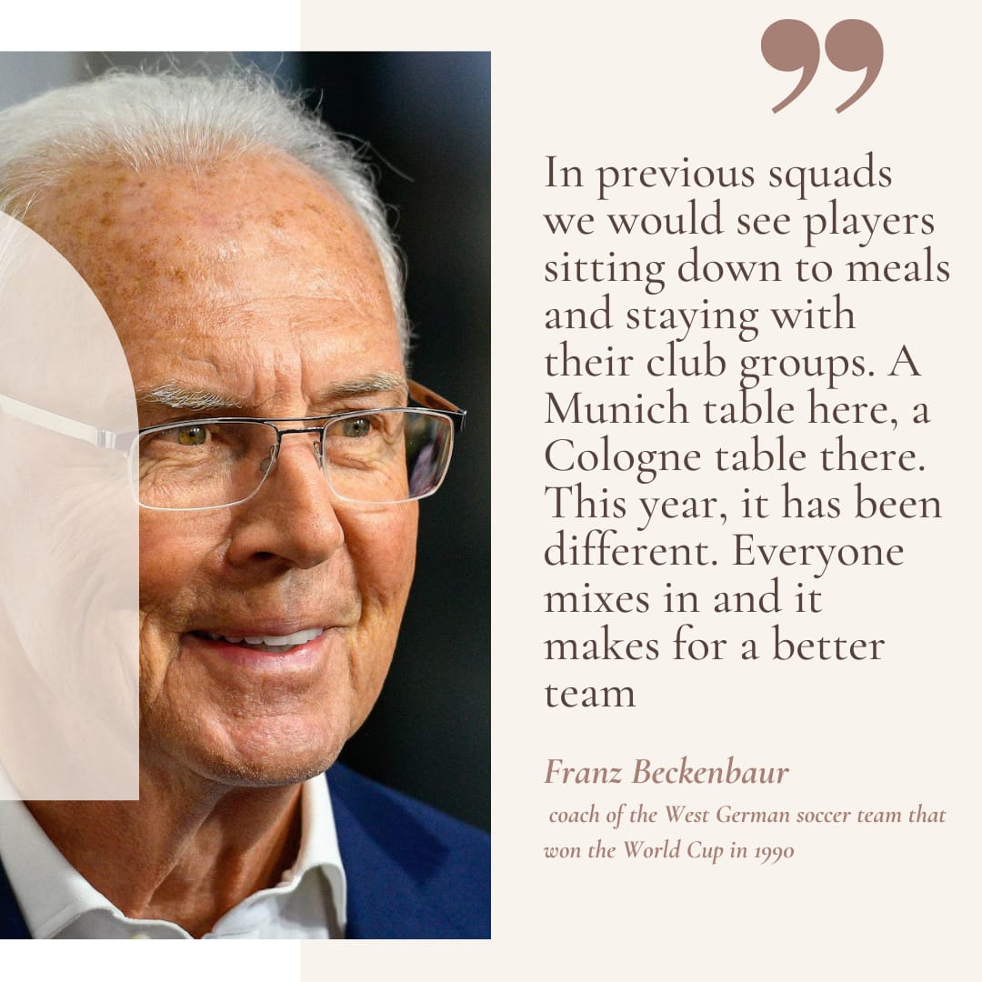 Franz Beckenbauer. The power of teamwork