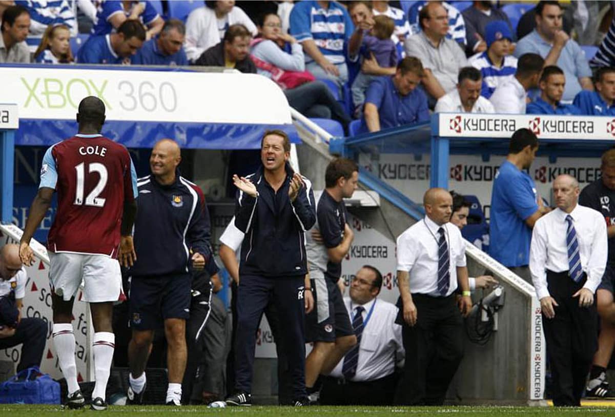 Executive Leadership Coaching. Image of Roberto Forzoni in the dug out at West Ham