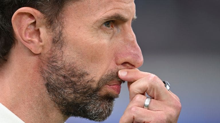 Gareth Southgate side on facial profile Performance psychologist and speaker Roberto Forzoni England FC & Premier League Psychologist international speaker